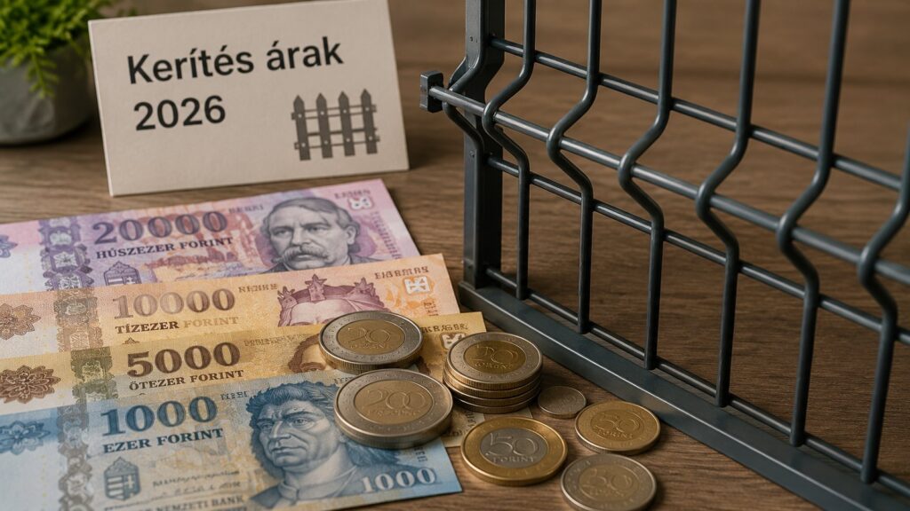 Kerítés árak 2026 – komplett útmutató típus szerint