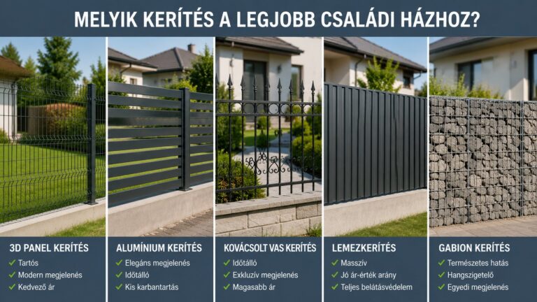 Melyik kerítés a legjobb családi házhoz — 5 típus összehasonlítása