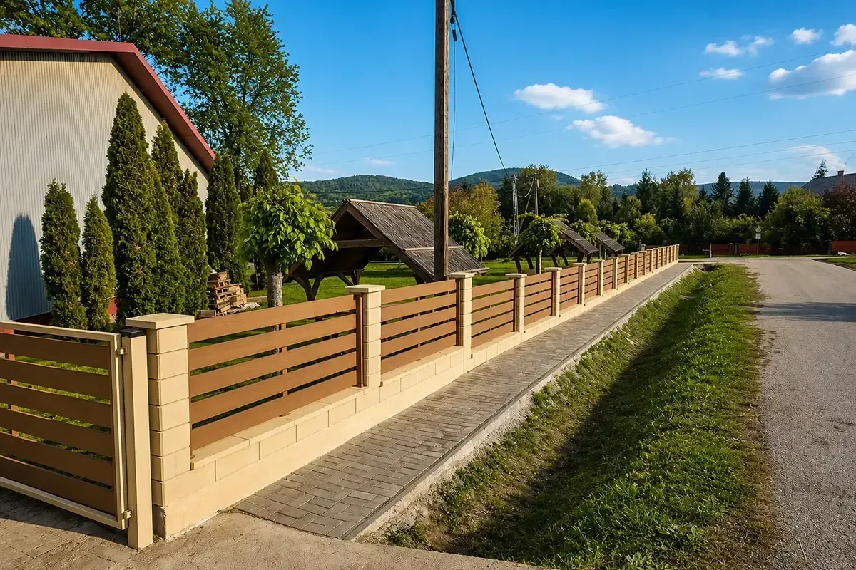 Bánhorváti általános iskola kerítése kapuval
