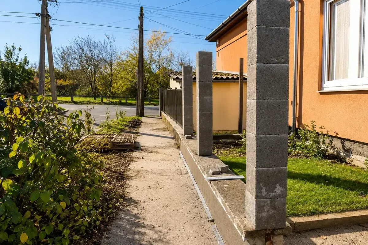 Dunakeszi családi ház kerítés