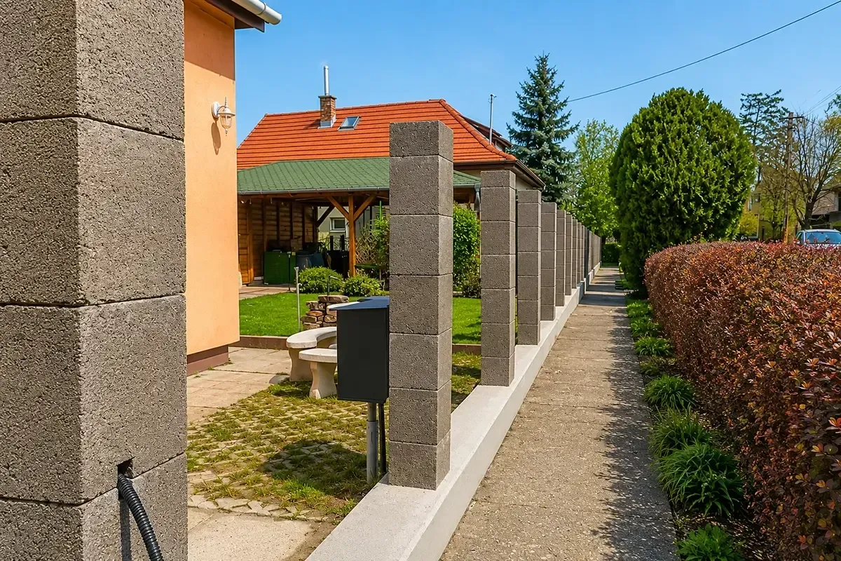 Dunakeszi családi ház kerítés